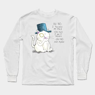 Dapper Cat - Face touch Long Sleeve T-Shirt